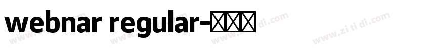 webnar regular字体转换